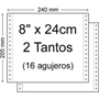 BASIC PAPEL CONTINUO BLANCO  8" x 24cm 2T 1.500-PACK 824B2